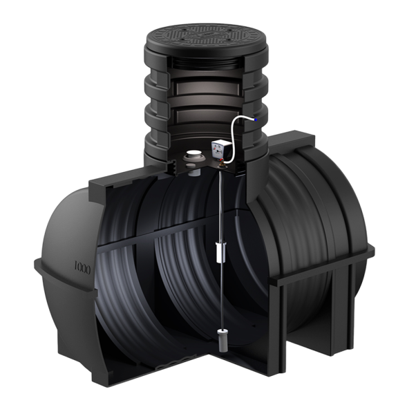 Емкость для дизельного топлива подземная горизонтальная, 2000 л, черный [TDT2000Y1]