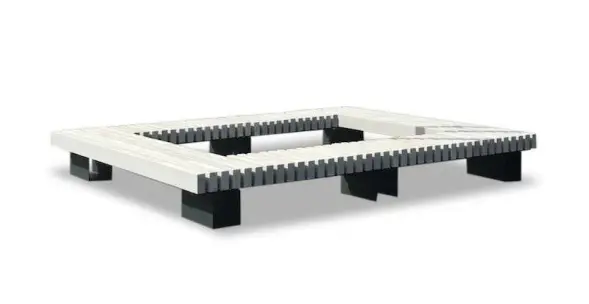 Скамейка стальная вокруг дерева или столба «Сколково» без спинки