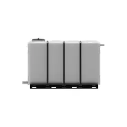 Емкость KR 4000л с 2 патрубками 90 и 63 мм белая с откидной крышкой в обрешетке (полный слив)