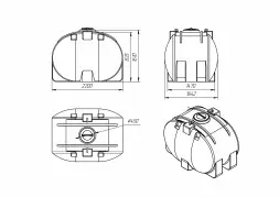 Емкость горизонтальная 4000л Усиленная