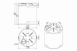 Емкость пластиковая для хранения удобрений (КАС/ЖКУ) ЭКОПРОМ T, красный [107.5004.101.0]