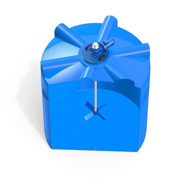 Емкость V 5000 литров с лопастной мешалкой