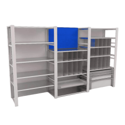 Система хранения ДВК IRON MODUL №3, 3 секции, 3290x1960x620 мм, синий [КГ026844]