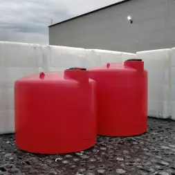 Емкость TRN 6000л КАС с откидной крышкой красная