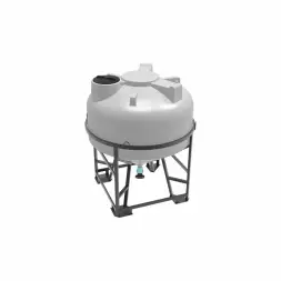 Емкость ЦКТ 3000 л с патрубком 110мм с фланцем под плотность до 1,5 г/см3 белая в обрешетке