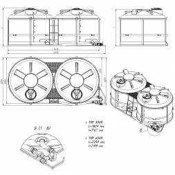Комплект ПОЛНОГО слива с кранами G2 на две емкости TRF