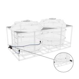 Комплект полного слива торцевой с кранами G2 на две емкости TR