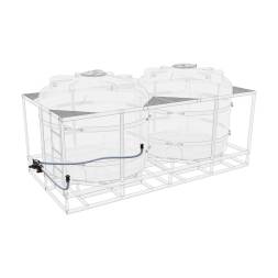 Комплект полного слива торцевой с кранами G2 на две емкости TR