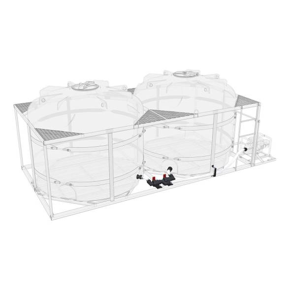 Комплект слива боковой для мотопомпы G2 на две емкости TR