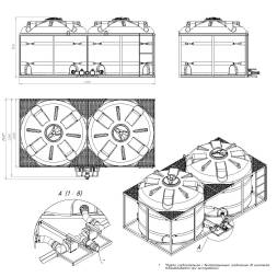 Комплект слива боковой с кранами G3 на две емкости TR