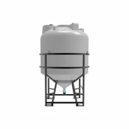 Емкость ЦКТ 5000 л с патрубком 110мм с фланцем под плотность до 1,2 г/см3 белая в обрешетке