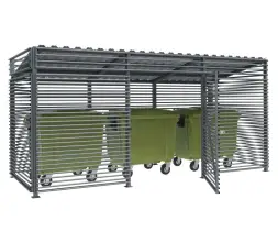 Контейнерная площадка для ТБО «Сплит» без хозблока 9,47 м (на 6 контейнеров)