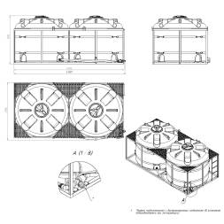Комплект слива торцевой с кранами G2 на две емкости TR