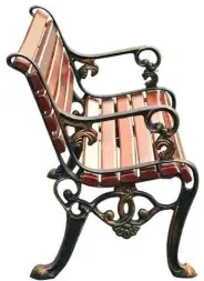 Скамейка чугунная «Гефест» 0,8 м (кресло)