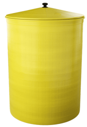 Бочка пластиковая садовая для дождевой воды и полива, 150л, желтый [370]
