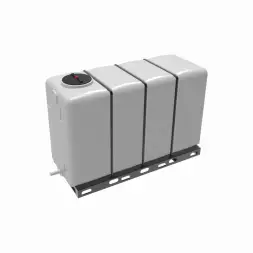 Емкость KR 4000л с 1 патрубком 63 мм белая в обрешетке (полный слив)