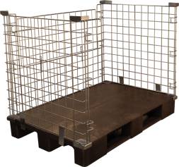 Контейнер металлический оцинкованный на паллете, 1200х800х1030 мм, коричневый [КМБ]