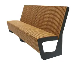 Скамейка стальная «Авиньон» 2,25 м (лиственница)