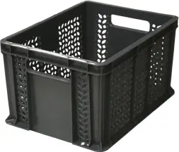 Ящик пластиковый перфорированный, 400×300×230 мм, 21.6 л, белый [703.01.01 м]