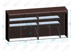 Шкаф уличный ROLL‑BOX VILLAGE ROOF XL-2.2