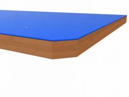 Накладка на столешницу ДВК из стали 3 мм с порошковым покрытием (ширина 1830 мм)