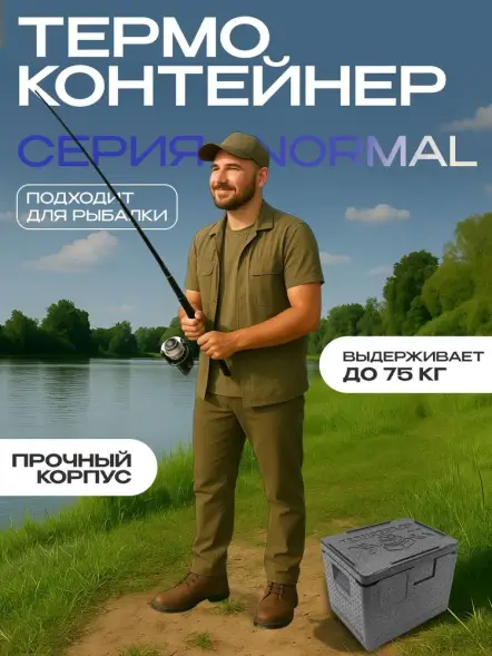 Термоконтейнер TERMOBOX Бытовой Normal, 22 л, 400х300х320 мм, 40кг/м3