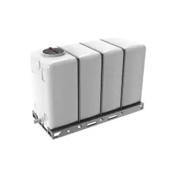 Емкость KR 4000л с 2 патрубками 90 и 63 мм белая в обрешетке New