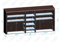 Шкаф уличный ROLL‑BOX VILLAGE ROOF XL-3.3