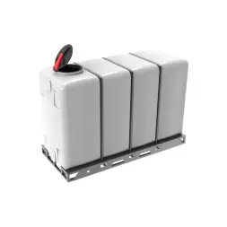 Емкость KR 4000л с откидной крышкой белая в обрешетке New