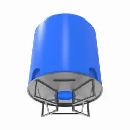 Емкость TR 10000 л синяя на основании для полного слива F