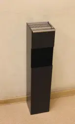 Урна-пепельница West, черный, с пепельницей, 9 л