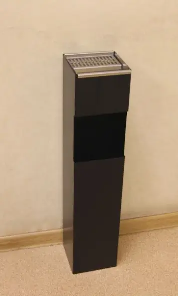 Урна-пепельница West, черный, с пепельницей, 9 л