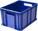 Ящик пластиковый сплошной, 400×300×230 мм, 21.6 л, синий [703.03.01]