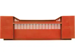 Ящик пластиковый перфорированный, 600x400x135 мм, 32,4 л, красный [120]