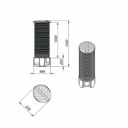 Колодец дренажный 5,5 м
