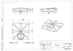 Бак пластиковый для летнего душа РОСА 130 л с подогревом, черный [DRS130S112]