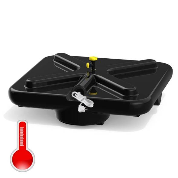 Бак пластиковый для летнего душа РОСА 130 л с подогревом, черный [DRS130S112]