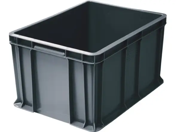 Ящик пластиковый сплошной, 400×300×230 мм, 21.6 л, серый [703.03.02]