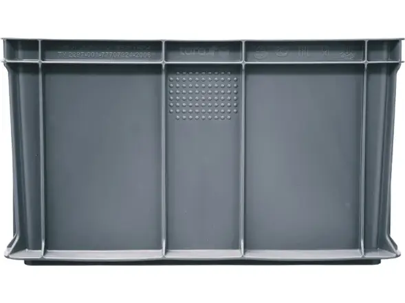 Ящик пластиковый сплошной, 400×300×230 мм, 21.6 л, серый [703.03.02]