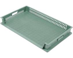 Пластиковый лоток 740х465х95 трёхбортный с мелкой перфорацией