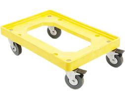 Тележка для ящиков, 4 колеса 100 мм, 2 тормоза
