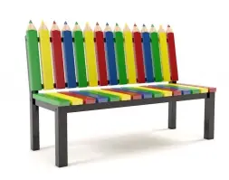 Скамейка для детских площадок «Палитра» 1,8 м (разноцветная)