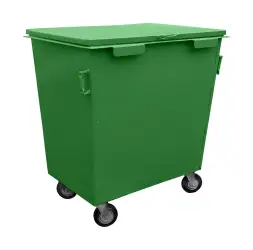 Контейнер металлический 0,8 куб.м на колесах и с крышкой