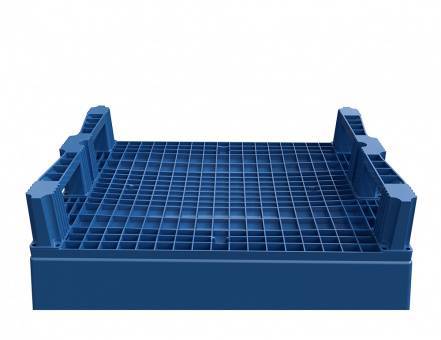 Контейнер пластиковый вкладываемый на полозьях INSTORE, 800х600х320 мм, синий [KVR 8634]