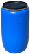 Бочка пластиковая с крышкой и металлическим обручем, 127 л, синий [22010005]
