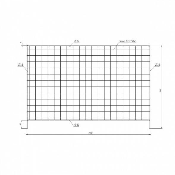 Ограждение инвентарное строительное Евро-2030