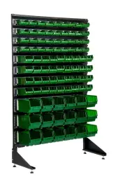 Стеллаж с пластиковыми ящиками 1501-4/4/3