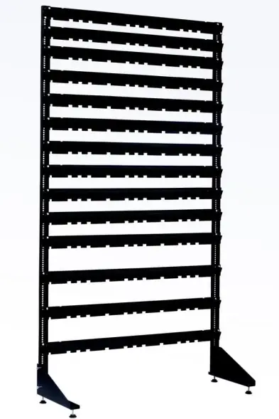 Стеллаж с пластиковыми ящиками 1801-2/8/3 CH-G