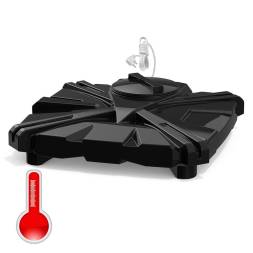 Бак пластиковый для летнего душа РОСА-2 110 л с подогревом и уровнемером, черный [DRSR2110S112]