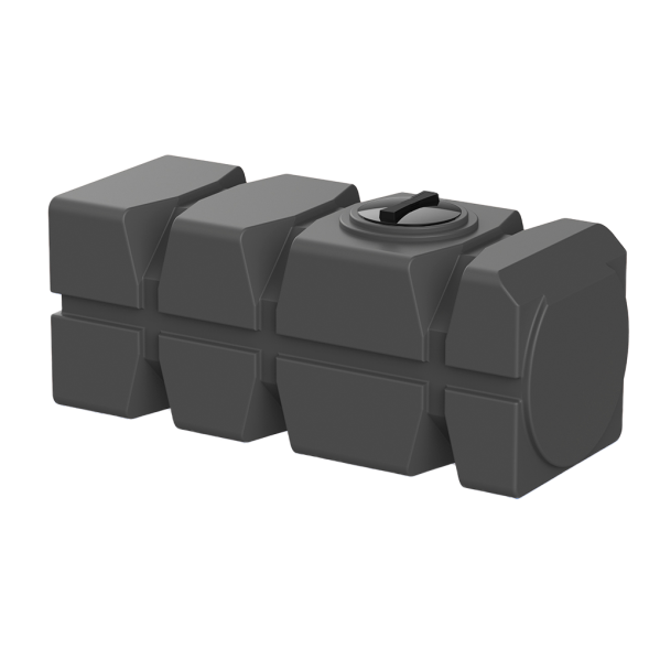 Емкость пластиковая горизонтальная для хранения воды и дизельного топлива с крышкой, 1000 л, черный [TFG21000S3]